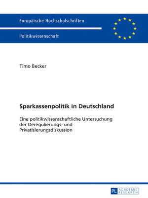 cover image of Sparkassenpolitik in Deutschland